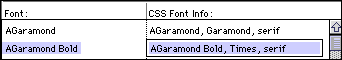 Font Names